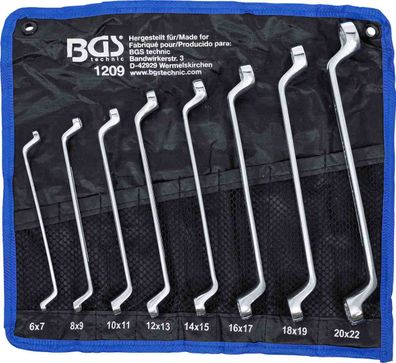 BGS-1209 Doppel-Ringschlüssel-Satz 6x7-20x22 mm 8-tlg