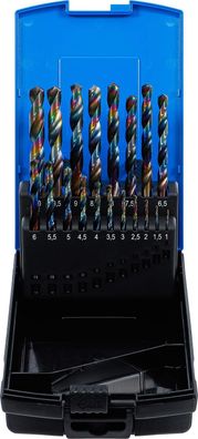 BGS-2014 Spiralbohrer-Satz HSS 1-10 mm Cobalt beschichtet 19-tlg