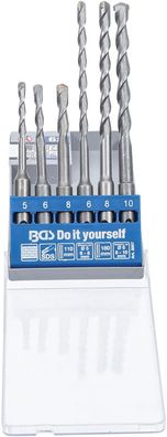 BGS-2007 I Hammer-Bohrer-Satz mit SDS-Schaft, Hartmetallspitze, 6-tlg