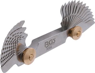 BGS-3068 Gewindeschablonen, 28 Blatt, 4-62 Whitworth