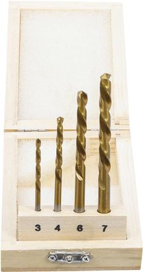 BGS-2726 Bohrer-Satz HSS, linksschneidend, 4-tlg