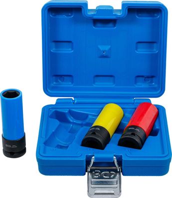 BGS-7300 Kraft-Schon-Einsatz-Set 12,5 (1/2) 17 19 und 21 mm