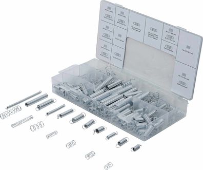 BGS-8047 Federn-Sortiment, Zug + Druckfedern, 200-tlg