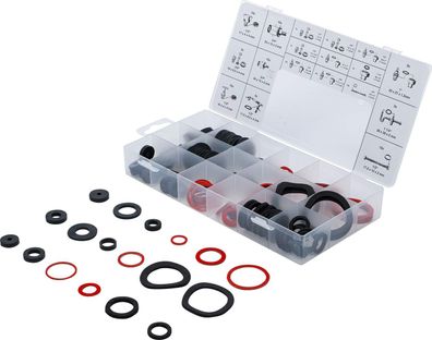 BGS-8059 Dichtring-Sortiment: Gummi & Fiber, 141-tlg