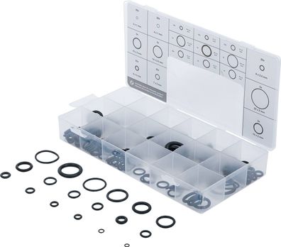BGS-8044 O-Ring Sortiment, 3-22 mm Ø, 225-tlg