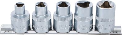 BGS-8608 Dreikant-Einsatz-Satz für Pfostenschlösser M5-M12 (8-16,5 mm) 5-tlg