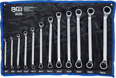 BGS-30200 Doppel-Ringschlüssel-Satz 75° gekröpft 6-32 mm 12-tlg