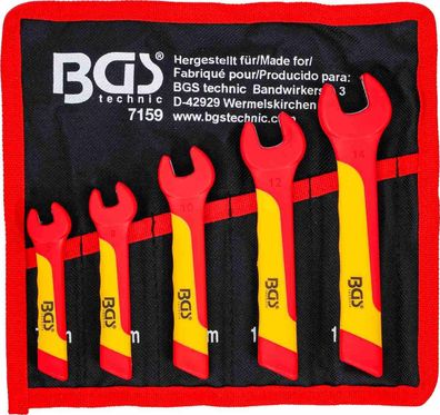 BGS-7159 VDE-Maulschlüssel-Satz, 7-14 mm, 5-tlg