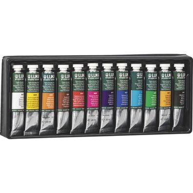 LUKAS Temperafarben farbsortiert 12x 19,0 ml