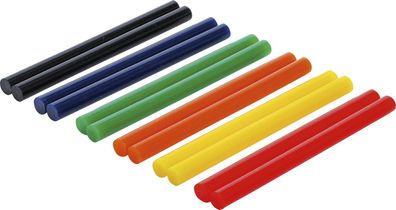 BGS-80847 I Heissklebe-Patronen bunt, 11 mm, 12-tlg