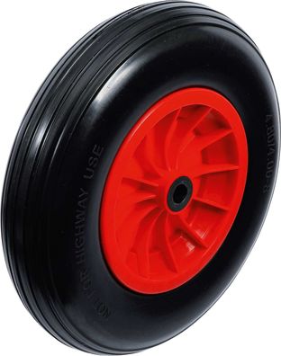 BGS-80655 I PU-Rad für Schubkarre, schwarz, 400 mm