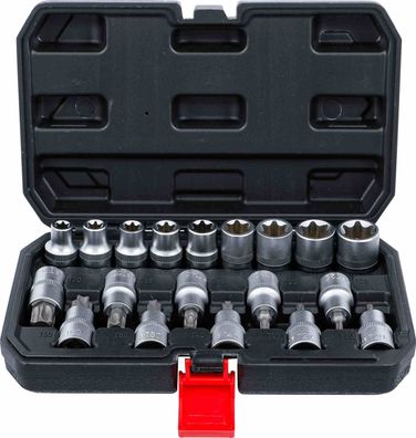 BGS-95100 I T-Profil-Bit-Einsatz- & E-Profil-Steckschlüssel-Satz, 12,5 (1/2), 19-tlg