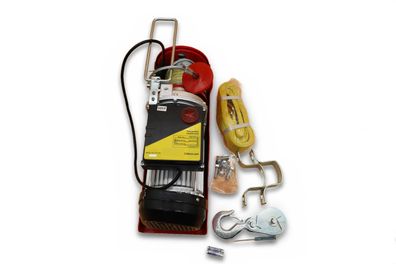 VEVOR Elektrischer Seilzug 500/1000 kg 1600 W 12 m Hubhöhe 230 V Hebezug