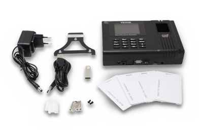 VEVOR TM1000 Stempeluhr Fingerabdruck RFID PIN Zeiterfassung Mitarbeiter