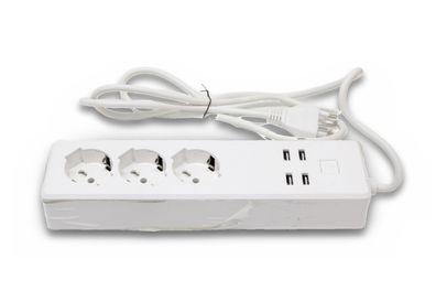 Meross WLAN Steckdosenleiste 3 Steckdosen 4 USB Überspannungsschutz Italien