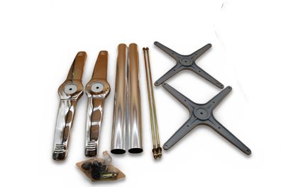 Bolero GH985 Tischgestell 2 Beine Aluminium 2er Set Höhe 673 mm Gastro