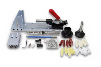 Taschenlochbohrlehre Aluminium 2 Bohrführungen Tiefenanschlag mit Spanabfuhr