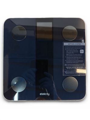 Etekcity Smarte Körperfettwaage mit App BMI Muskelmasse 180 kg Hartglas