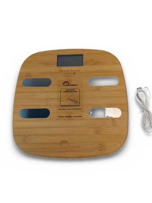 Little Balance Connect-4 USB Körperfettwaage Bambus Bluetooth 150 kg 8359