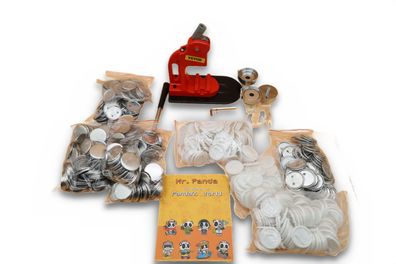 VEVOR Buttonmaschine 58 mm Knopfmachermaschine Ansteckerpresse mit Zubehör