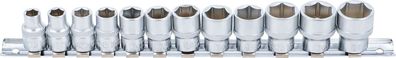 BGS-9104 Steckschlüssel-Einsatz-Set, 10 (3/8), 6-kant, 8 - 19 mm, 12-tlg