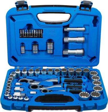 BGS-2181 Gear Lock Durchsteck-Steckschlüssel-Satz, 4,5 - 25 mm,52-tlg