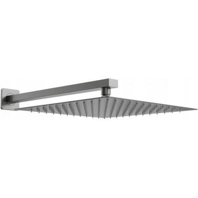 Mexen Slim Kopfbrause 25 x 25 cm mit Duscharm, Graphit - 79125112-66
