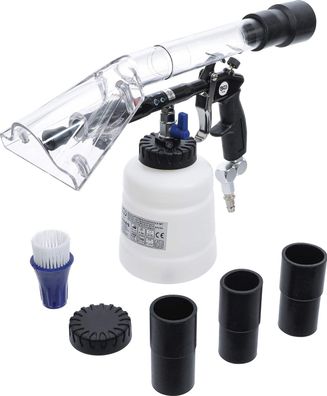 BGS-70150 Druckluft-Reinigungspistole mit Bürsten- und Saugaufsatz 7-tlg