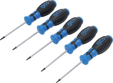 BGS-6826 Schraubendreher-Satz T-Profil (für Torx) mit Bohrung T6 - T10 5-tlg