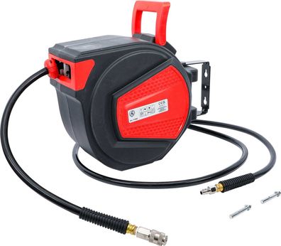 BGS-71048 Druckluftschlauch mit Aufroller automatisch 12 m + 2 m