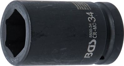 BGS-5500-34 Kraft-Steckschlüssel-Einsatz Sechskant, tief Antrieb Innenvierkant 25 mm