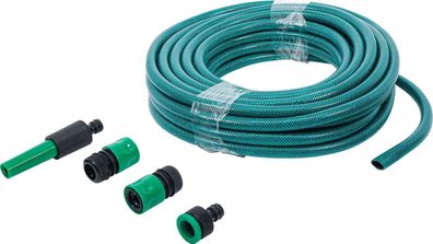BGS-70906 Wasserschlauch PVC mit Wasserspritze und Schnellkupplungen 15 m 6-tlg