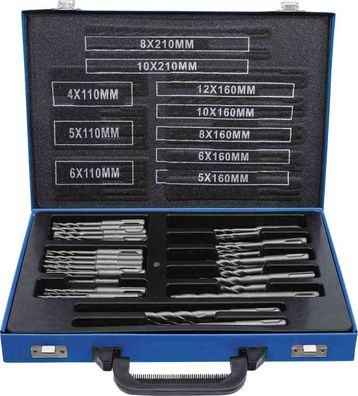 BGS-7894 Hammer-Bohrer-Satz SDS-Schaft, Hartmetallspitze 4 - 12 mm 56-tlg