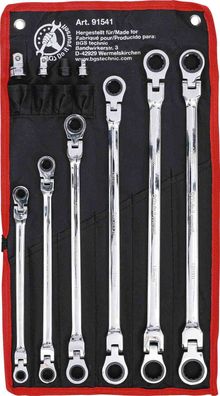 BGS-91541 Doppel-Ratschen-Gelenkschlüssel-Satz SW 8 - 19 mm 10-tlg