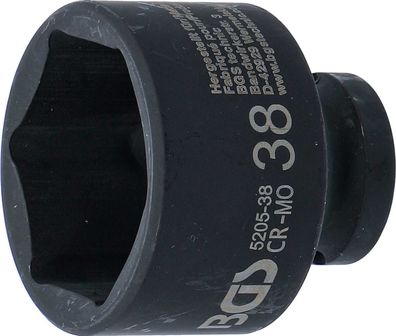 BGS-5205-38 Kraft-Steckschlüssel-Einsatz Sechskant Antrieb Innenvierkant 12,5 mm (1/2