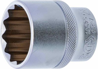 BGS-10625 Steckschlüssel-Einsatz Zwölfkant Antrieb Innenvierkant 12,5 mm (1/2) SW 28