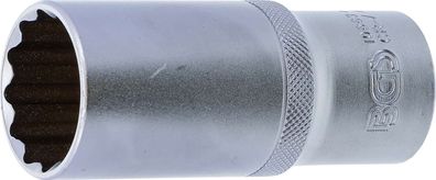 BGS-10663 Steckschlüssel-Einsatz Zwölfkant, tief Antrieb Innenvierkant 12,5 mm (1/2)