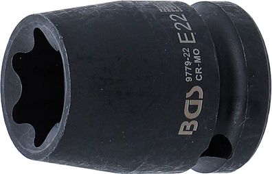 BGS-9779-22 Kraft-Steckschlüssel-Einsatz E-Profil Antrieb Innenvierkant 12,5 mm (1/2)