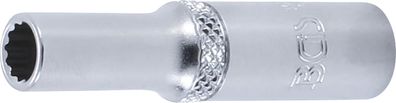 BGS-10706 Steckschlüssel-Einsatz Zwölfkant, tief Antrieb Innenvierkant 6,3 mm (1/4) S