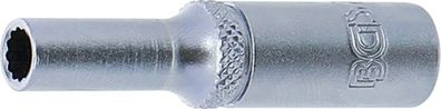 BGS-10704 Steckschlüssel-Einsatz Zwölfkant, tief Antrieb Innenvierkant 6,3 mm (1/4) S