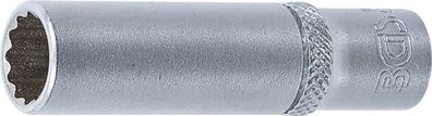 BGS-10709 Steckschlüssel-Einsatz Zwölfkant, tief Antrieb Innenvierkant 6,3 mm (1/4) S