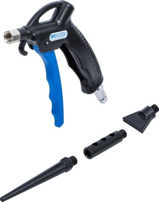 BGS-9413 Druckluft-Ausblaspistole mit 3 Aufsätzen