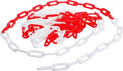 BGS-80809 Absperrkette Rot-Weiß Kunststoff 5 m