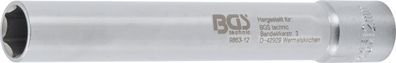 BGS-9863-12 Steckschlüssel-Einsatz Sechskant, extra tief Antrieb Innenvierkant 10 mm