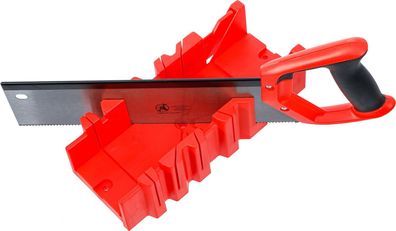 BGS-50845 Kunststoff-Gehrungslade, 300 x 130 x 80 mm, mit Rückensäge