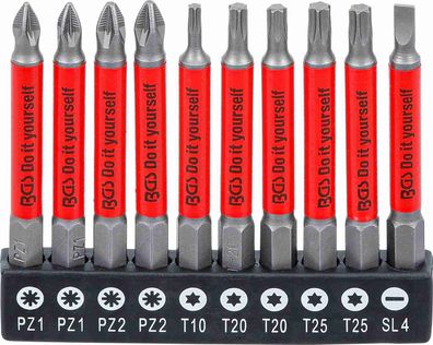 BGS-4831 Antirutsch-Bit-Satz, magnetisch, 70 mm, 10-tlg