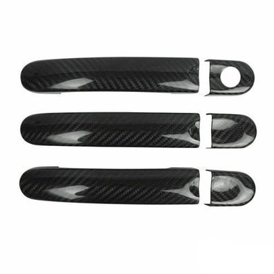 Türgriff Blende Türgriffkappen für VW Caddy 2003-2015 3Tür Kohlefaser Schwarz 6x