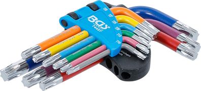 BGS-74457 Winkelschlüssel-Satz Multicolour kurz T-Profil (für Torx) T10 - T50 9-tlg