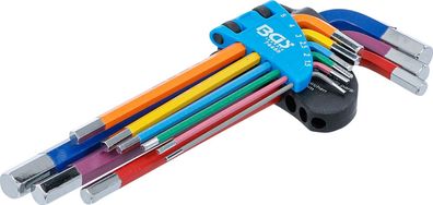 BGS-74455 Winkelschlüssel-Satz Multicolour Innensechskant 1,5 - 10 mm 9-tlg