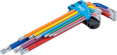 BGS-74459 Winkelschlüssel-Satz Multicolour extra lang T-Profil (für Torx) T10 - T50 9